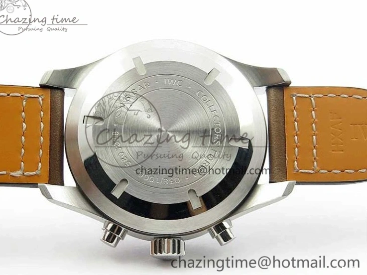 MIROTIME 0103 Pilot Chrono IW377726 ZF 1:1 Best Edition Green Dial on Brown Leather Strap A Trendsetting 7125
